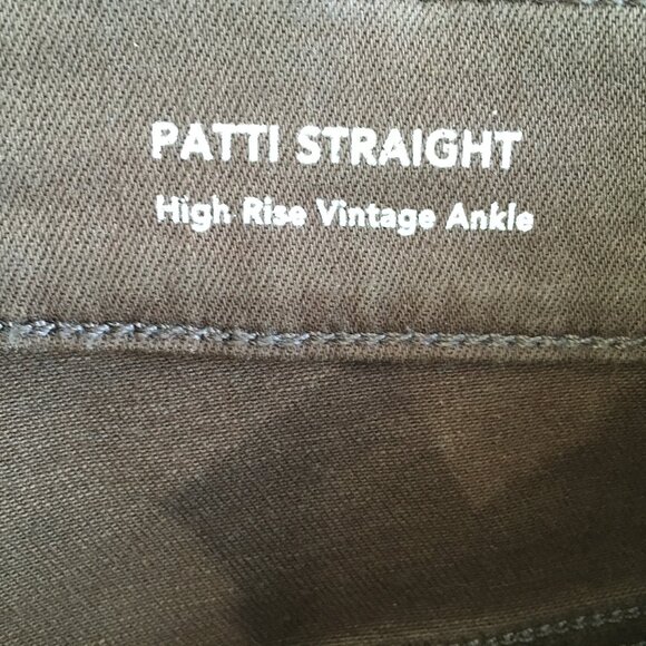 DL1961 Ultimate Black Coffee Coated PATTI Straight High Rise Vintage Ankle Jeans - Picture 4 of 13